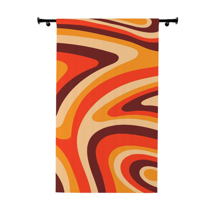Kate McEnroe New York Retro Trippy Groovy Wavy Psychedelic Blackout Window Curtains Window Curtains