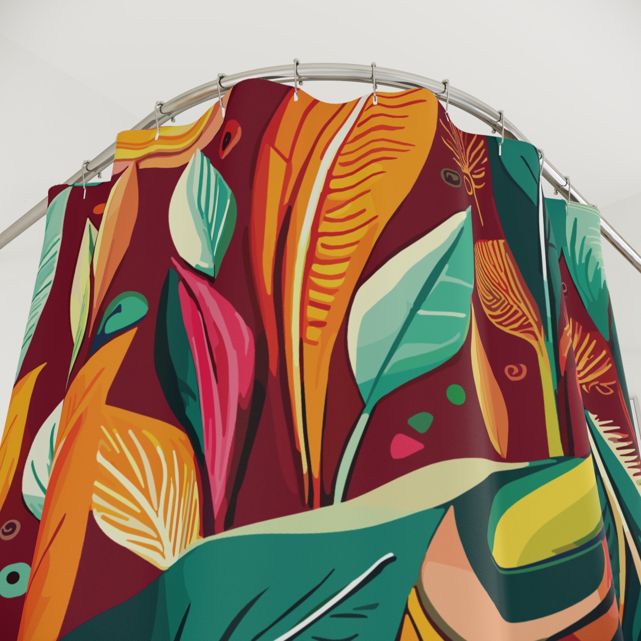 Kate McEnroe New York Retro Tropical Botanical Mid Century Bohemian Shower CurtainShower Curtains61196706304015001437