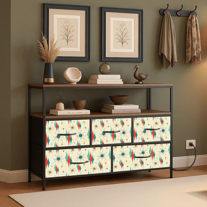 Kate McEnroe New York Retro TV Stand 1950s Atomic Diamond Starburst Mid Century ConsoleTV StandsMbQhf8vyIB