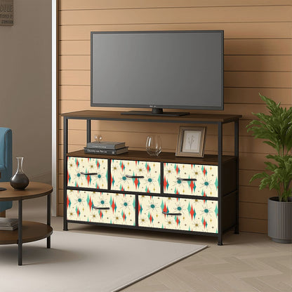 Kate McEnroe New York Retro TV Stand 1950s Atomic Diamond Starburst Mid Century ConsoleTV StandsMbQhf8vyIB