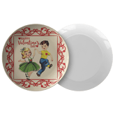 Kate McEnroe New York Retro Valentine Party Dinner Plate, 50s Kitsch Dancing Boy Girl Romantic DinnerwarePlates9820SINGLE