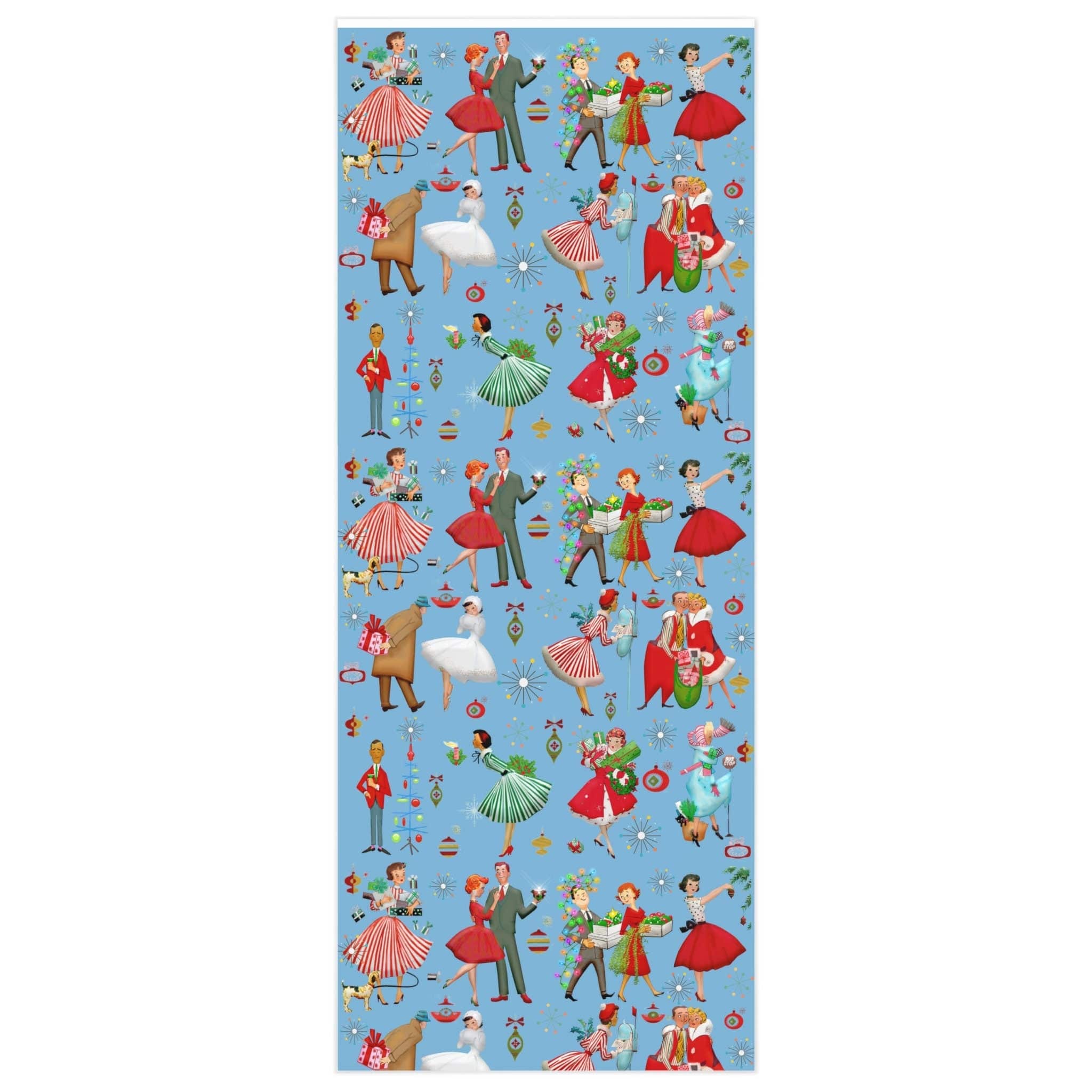 Kate McEnroe New York Retro Vintage 1950s Christmas Wrapping Paper, Mid Century Modern Retro Women, Ladies, Housewives Holiday Gift WrapWrapping Paper45714947009974950667