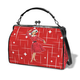 Kate McEnroe New York Retro Vintage 1950s MCM Christmas Kiss Lock Crossbody BagCrossbody BagsD3233921
