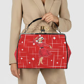 Kate McEnroe New York Retro Vintage 1950s MCM Christmas Kiss Lock Crossbody BagCrossbody BagsD3233921