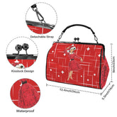 Kate McEnroe New York Retro Vintage 1950s MCM Christmas Kiss Lock Crossbody BagCrossbody BagsD3233921