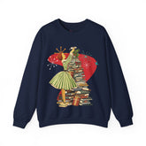 Kate McEnroe New York Retro Vintage 50s Book Lover Sweatshirt, Atomic Age Holiday CrewneckSweatshirts14430916326882949180