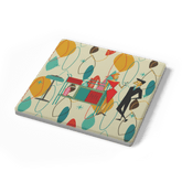 Kate McEnroe New York Retro Vintage 50s Cocktail Coasters, Mid Century Modern Kitsch BarwareCoasters7021