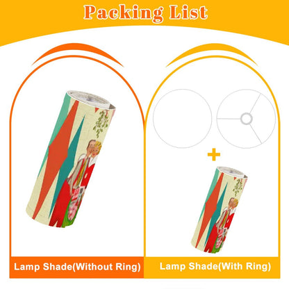 Kate McEnroe New York Retro Vintage 50s Kitsch Christmas Lampshade, Festive Holiday Decor, Mid Century Modern Drum Shade, Vintage Holiday LightingLamp ShadesTNcjS0b5dO