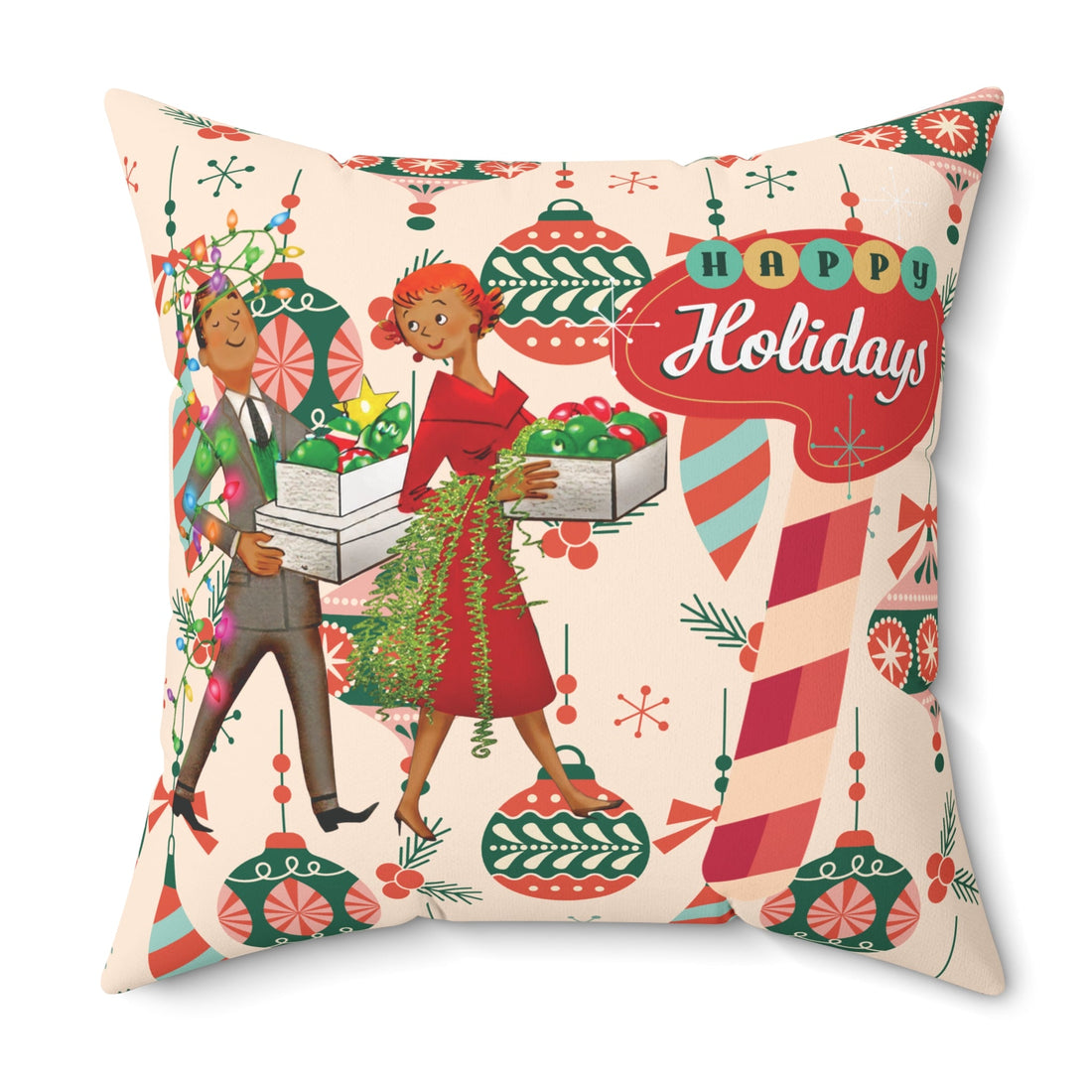 Kate McEnroe New York Retro Vintage 50s Kitsch Christmas Pillow, Mid Century Holiday DecorThrow Pillows22165808698803883754
