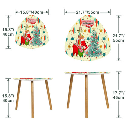 Kate McEnroe New York Retro Vintage 50s Kitsch Holiday Nesting End Tables, Iconic Franciscan Starburst, MCM Christmas Card Art Coffee Table KMNY01Nesting TablesnxORcqojCDzYH