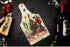 Kate McEnroe New York Retro Vintage 50s Wine Bottle Shape Glass Cutting Board, Franciscan Diamond Starburst Kitsch Christmas Card Art Holiday KitchenwareCutting BoardsPTG-VCP-MCH-3