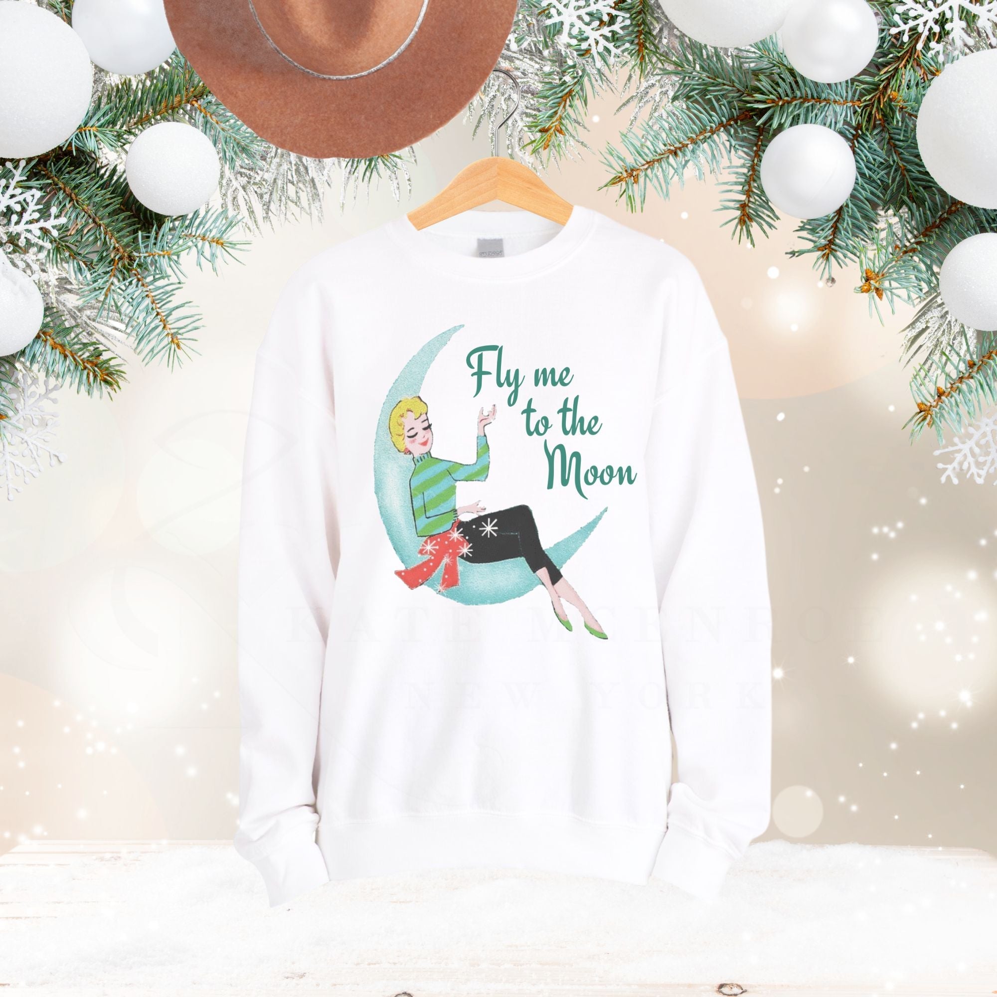 Kate McEnroe New York Retro Vintage Atomic age Sweatshirt, Mid Century Modern 50s PulloverSweatshirts30295389112958852675