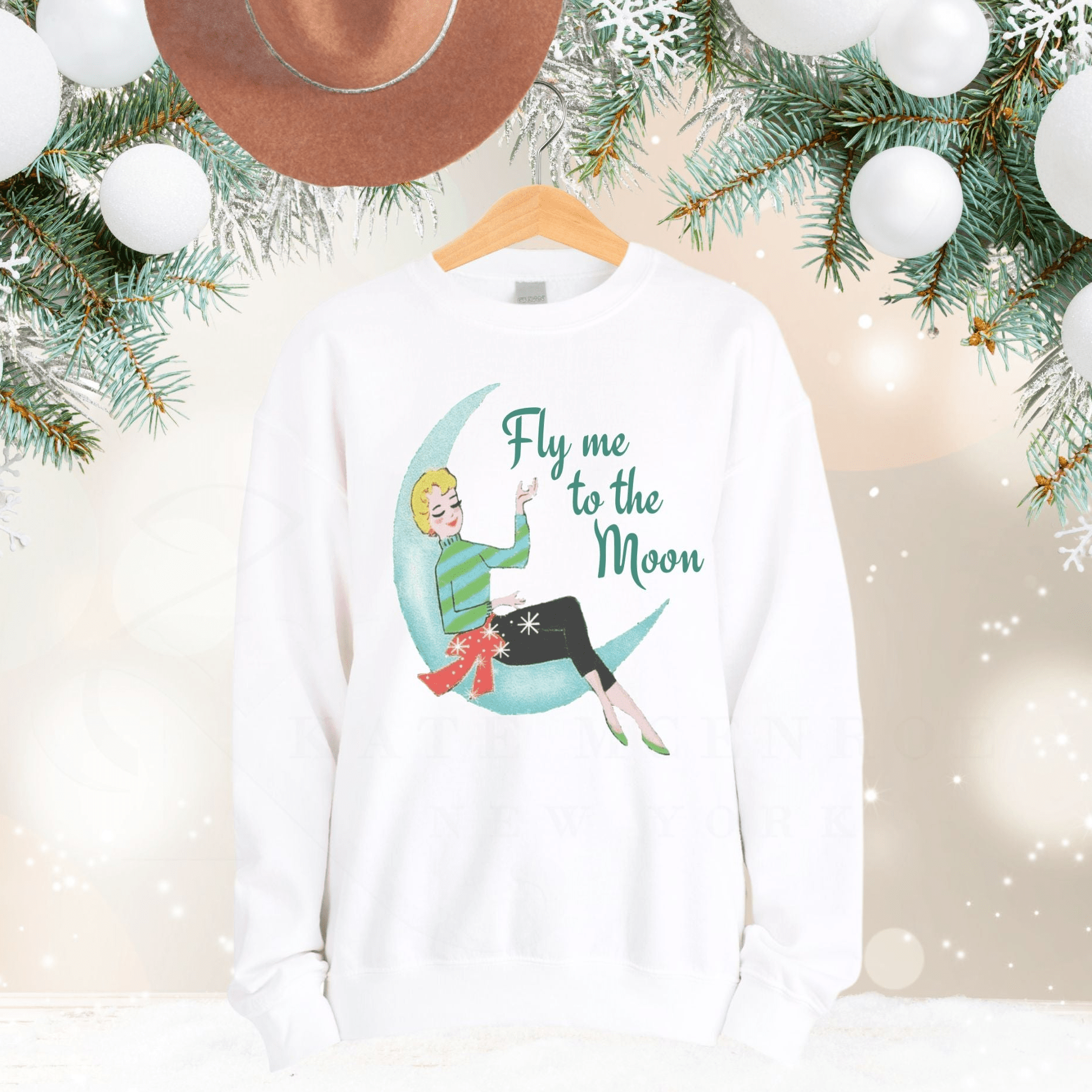 Kate McEnroe New York Retro Vintage Atomic age Sweatshirt, Mid Century Modern 50s PulloverSweatshirts91301599288161927085