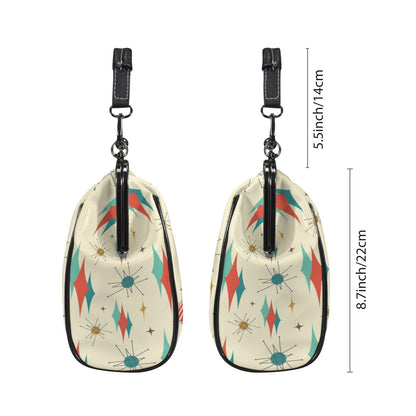 Kate McEnroe New York Retro Vintage Christmas Cheer Mid Century Starburst Kisslock PurseCrossbody BagsD3266992