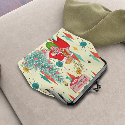 Kate McEnroe New York Retro Vintage Christmas Kisslock Coin Purse, Mid Century Modern Franciscan Starburst Holiday WalletCoin PursesijaTaUQntp