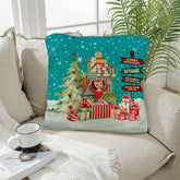 Kate McEnroe New York Retro Vintage Christmas Throw Pillow Covers Set of 4 Mid Century Modern Kitsch AccentThrow Pillow CoversD3246390