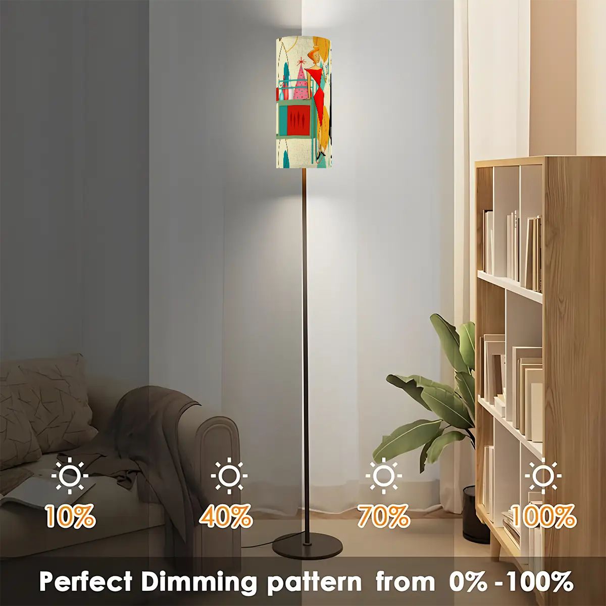 Kate McEnroe New York Retro Vintage Cocktail Lounge Slim Floor Lamp, Mid Century Modern LightingSlim Floor LampshONdhwdru7