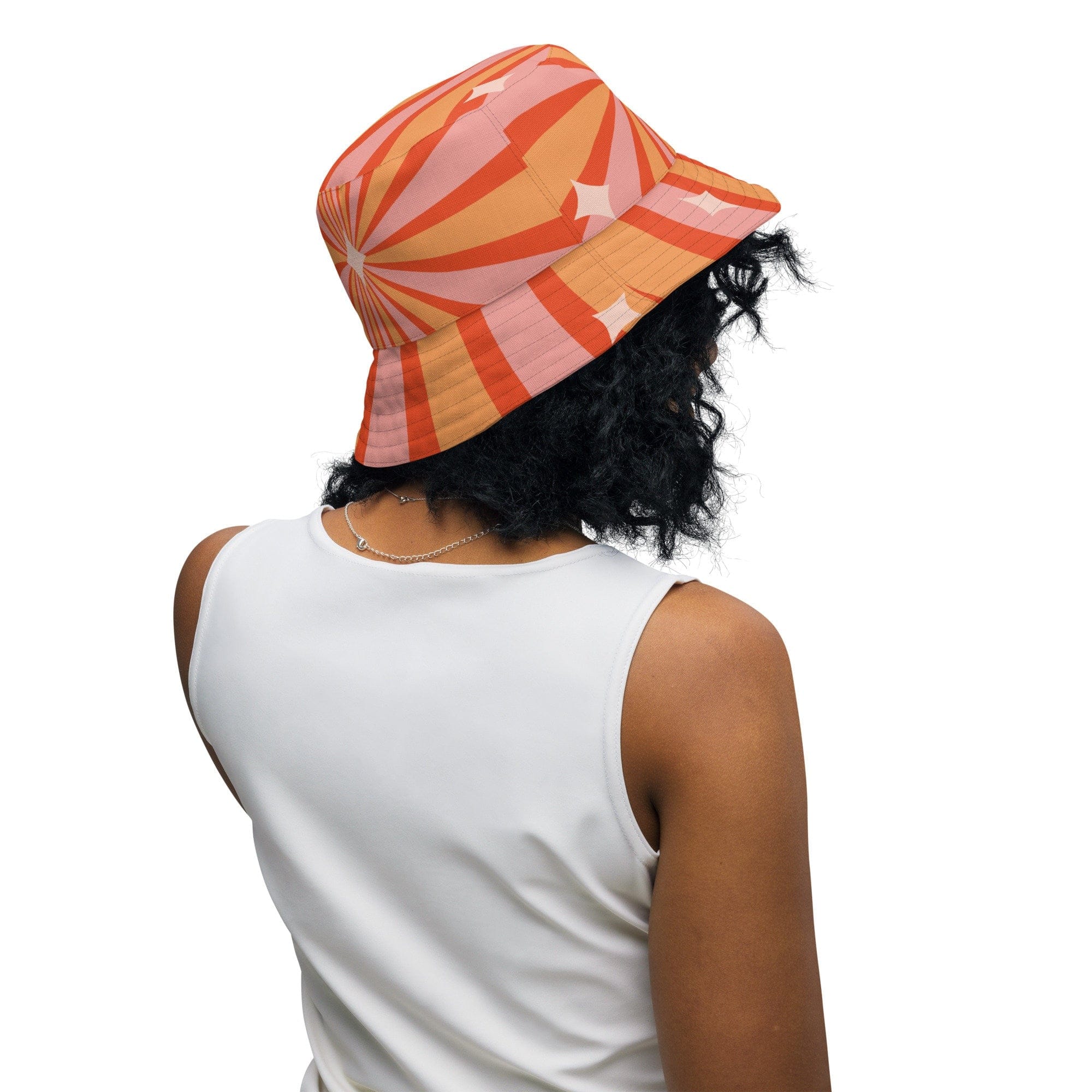 Kate McEnroe New York Retro Vintage Groovy Hippie Swirl Reversible Bucket HatHats63C76A17F2C4B_16360