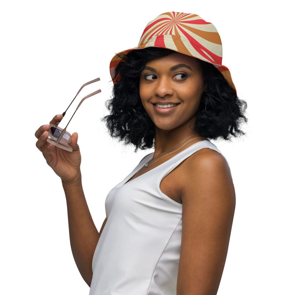Kate McEnroe New York Retro Vintage Groovy Hippie Swirl Reversible Bucket HatHats63C76A17F2C4B_16361