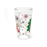 Kate McEnroe New York Retro Vintage Kitsch 50s Christmas Family Pint Glass, Mid Century Modern Holiday DrinkwarePint Glasses26647592722351753201
