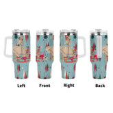 Kate McEnroe New York Retro Vintage Kitsch Christmas 40oz Tumbler MCM Franciscan Diamond Starburst CupTumblersW1KR589N - 1