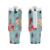 Kate McEnroe New York Retro Vintage Kitsch Christmas 40oz Tumbler MCM Franciscan Diamond Starburst CupTumblersW1KR589N - 1