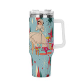 Kate McEnroe New York Retro Vintage Kitsch Christmas 40oz Tumbler MCM Franciscan Diamond Starburst CupTumblersW1KR589N - 1