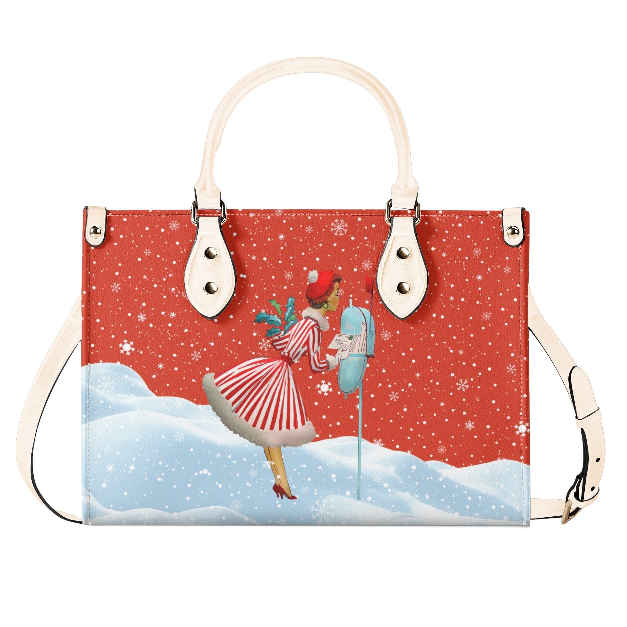 Kate McEnroe New York Retro Vintage Kitsch Christmas Glam Handbag, Mid Century Modern 1950s Purse, Vintage Holiday Winter BagHandbagsWQEQVQMW - 1