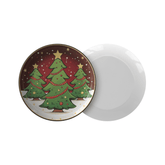 Kate McEnroe New York Retro Vintage Kitsch Christmas Tree Plate, Mid Century Modern Holiday DinnerwareDinner Plates