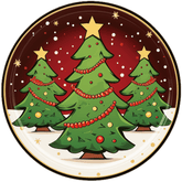 Kate McEnroe New York Retro Vintage Kitsch Christmas Tree Plate, Mid Century Modern Holiday DinnerwareDinner Plates