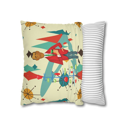 Kate McEnroe New York Retro Vintage Kitsch MCM Christmas Holiday Pillow CoverThrow Pillow Covers31954214882684127652