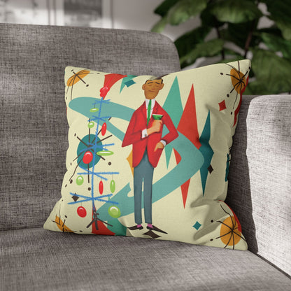 Kate McEnroe New York Retro Vintage Kitsch MCM Christmas Holiday Pillow CoverThrow Pillow Covers31954214882684127652