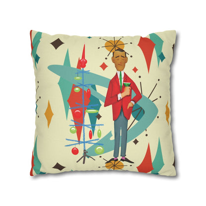 Kate McEnroe New York Retro Vintage Kitsch MCM Christmas Holiday Pillow CoverThrow Pillow Covers31954214882684127652