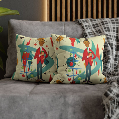 Kate McEnroe New York Retro Vintage Kitsch MCM Christmas Holiday Pillow CoverThrow Pillow Covers31954214882684127652