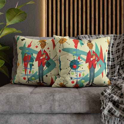 Kate McEnroe New York Retro Vintage Kitsch MCM Christmas Holiday Pillow CoverThrow Pillow Covers31954214882684127652