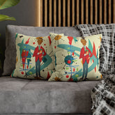Kate McEnroe New York Retro Vintage Kitsch MCM Christmas Holiday Pillow CoverThrow Pillow Covers31954214882684127652