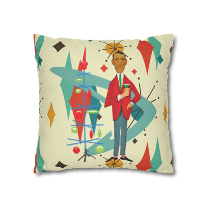 Kate McEnroe New York Retro Vintage Kitsch MCM Christmas Holiday Pillow CoverThrow Pillow Covers31954214882684127652