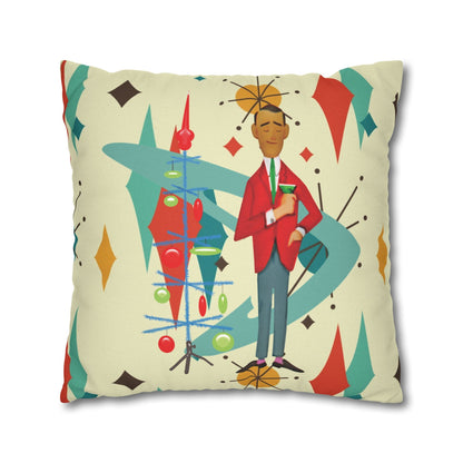 Kate McEnroe New York Retro Vintage Kitsch MCM Christmas Holiday Pillow CoverThrow Pillow Covers31954214882684127652