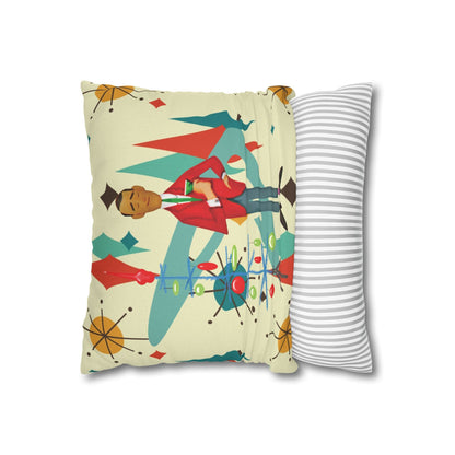 Kate McEnroe New York Retro Vintage Kitsch MCM Christmas Holiday Pillow CoverThrow Pillow Covers31954214882684127652