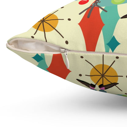 Kate McEnroe New York Retro Vintage Kitsch MCM Christmas Holiday Throw PillowThrow Pillows19375726407634198833