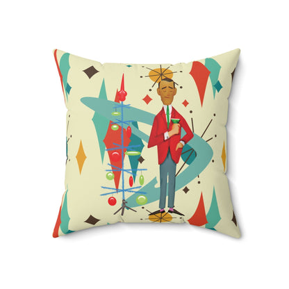 Kate McEnroe New York Retro Vintage Kitsch MCM Christmas Holiday Throw PillowThrow Pillows19375726407634198833