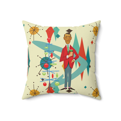 Kate McEnroe New York Retro Vintage Kitsch MCM Christmas Holiday Throw PillowThrow Pillows19375726407634198833