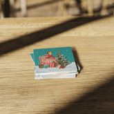 Kate McEnroe New York Retro Vintage Kitsch Snowy Christmas Coasters, Mid Century Modern 50s Holiday DrinkwareCoasters7021