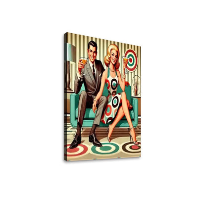 Kate McEnroe New York Retro Vintage Mod 60s Cocktail Canvas Wall Art, Mid Century Modern Cocktail Lounge VibesCanvas Wall ArtQNU9biGcgC