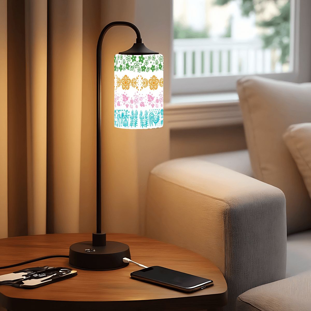 Kate McEnroe New York Retro Vintage Pyrex Medley Glass Lamp Shade, 50s Mid Century Modern Light CoverLamp ShadesNiPTeMIj0A