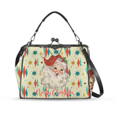 Kate McEnroe New York Retro Vintage Santa Franciscan Diamond Starburst Christmas Kisslock BagCrossbody BagsD3241567