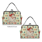 Kate McEnroe New York Retro Vintage Santa Franciscan Diamond Starburst Christmas Kisslock BagCrossbody BagsD3241567