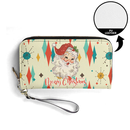 Kate McEnroe New York Retro Vintage Santa Franciscan Diamond Starburst Christmas WalletWalletsWJ275R7W-1
