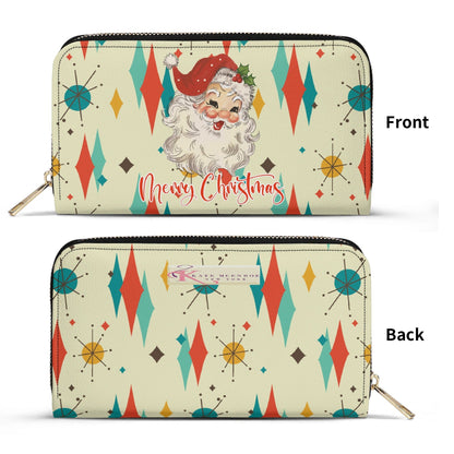 Kate McEnroe New York Retro Vintage Santa Franciscan Diamond Starburst Christmas WalletWalletsWJ275R7W-1
