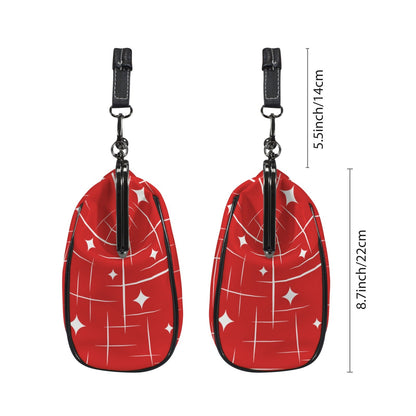 Kate McEnroe New York Retro Vintage Santa Kisslock Purse Red Starburst Holiday HandbagCrossbody BagsD3261617